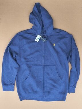U.S. Polo Assn. Heathered Blue Pull-On Hoodie